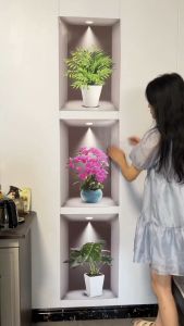 5D Removable Wall Sticker Plants Decals Living Room Bedroom Home Decoration