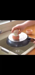 iPii Kitchen Cute Cartoon eggshell fiber ball pot wash clean dish brush Berus periuk bebola serat ayam 纤维球锅刷
