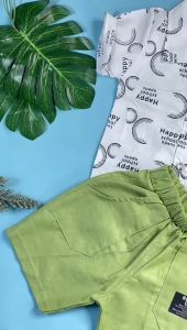 Setelan Kemeja Anak Cowok HAPPY SCHOOL (1-4 Tahun) Enzio Baju Berkuaitas