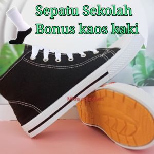 Sepatu Sekolah Anak Nb Bonus kaos kaki Soll karet pria dan wanita murah awet hitam