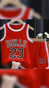 Xiaozhima Kids Baby Boys Girls Sleeveless Breathable Jersey Clothing Sets Number 23 30 Print Tops Tank Tshirt and Shorts 2pcs Clothes Suit Quick-dry Child Playing Running Outfits Hot Weather Wear For 1-12 Years