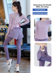 BAISILING | Morning Run Training Yoga Set Long Sleeve Quick-Dry Breathable
