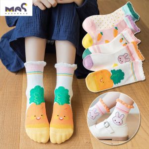 Kaos Kaki Anak Perempuan Fashion Korea Motif Pink Kelinci Cewek Sock Kids Rabbit Usia 3-12 Tahun TK SD G4