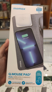MOMAX Q.MOUSE PAD 3 DUAL WIRELESS CHARGING MOUSE PAD (QM3)