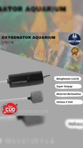Aerator Aquarium Fish Tank Oxygenator USB 1 W - Black