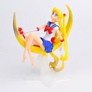 Cartoon Anime Sailor Moon Tsukino Action Figure Wings Toy Doll Cake Decoration Collection Model Girls Gift Toy for Children
