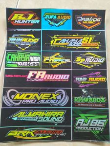Stiker Sound | Stiker Hologram | Stiker 1 Lembar | Stiker Pack Ukuran 23cm x31cm