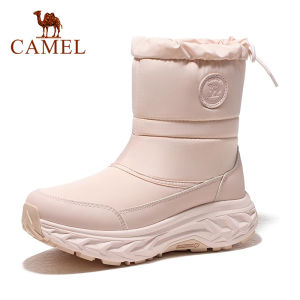 Cameljeans Outdoor Snow Boots Winter Womens Plus Velvet Warm Waterproof Non-slip High Top Boots for Women