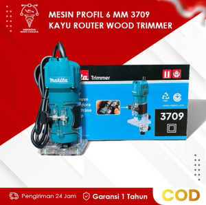 PROMO TERMURAH!!! Trimmer Kayu Makita 3709 Mesin Profil 6 mm Router Kayu Terbaik | Bisa COD