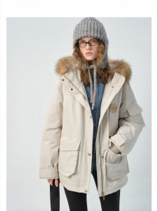 VEGA CHANG | Áo Khoác Parka Công Sở Lót 90% Lông Vịt Giữ Ấm Chống Ba