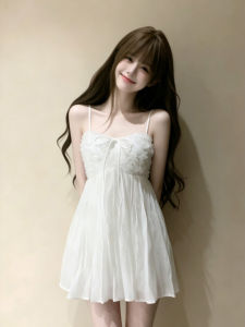 CHANGTONG | Fairy-Style Spaghetti Strap Petite-Friendly Unique Summer Dress