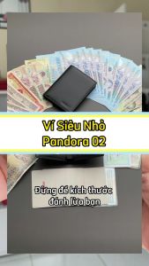 Ví Da Nam Nữ PANDAGO Pandora 02 Nhỏ Gọn Cao Cấp Dáng Đứng Sang Trọng Thời Trang