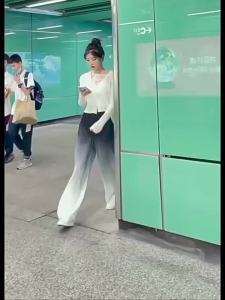 Elegant French Design Wide Leg Trousers