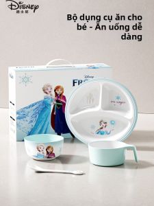 Disney | Bộ Đồ Ăn Trẻ Em Disney Frozen Bát Đĩa Thìa Bát Đựng Thức Ăn Cho Bé Gái 2-3 Tuổi 6-12 Tuổi 3-6 Tuổi Hộp Quà Tặng Đồ Dùng Ăn Uống