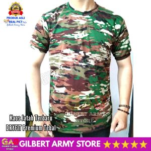 Gilbert Army Store Kaos Loreng Terbaru Pdl Jatah Tni Ad Kasad Tebal Oblong Pendek Drifit Dryfit