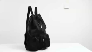 LSH Swim Bag Mesh Drawstring Backpack with Wet Pocket for Swimming Gym and Workout Gear