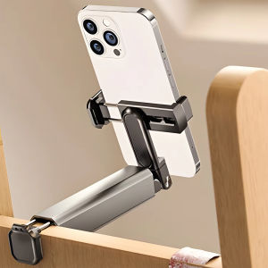 360 Degree Portable Travel Phone Holder Desktop Adjustable Rotatable Phone Stand for Airplane Flight Train Foldable Seat Bracket