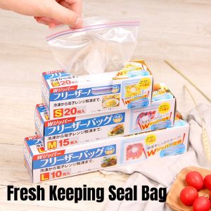 【SG Stock】Fresh Freezing Preservation QKeeping Bag  Kitchen Refrigerator BPA FREE Food Storage bag Seal Plastic Bag