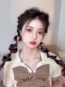 KeraSys 2 ชุด Wig braids สำหรับผู้หญิง สีสัน ย้อมสี ถักเปีย หางม้า วิกผม เชือกผม ก้างปลา บิด สายรัด ผู้หญิง ต่อผม อุปกรณ์เสริม