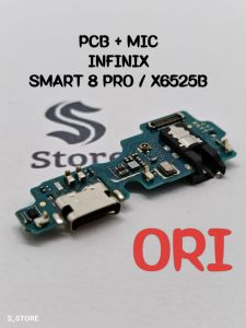 CONNECTOR CHARGER INFINIX SMART 8 PRO X6525B ORI PAPAN KONEKTOR CAS PCB BOARD USB BOARD CASAN CON TC INFINIX SMART 8 PRO X6525B ORIGINAL + IC