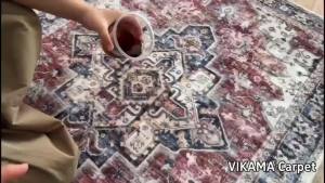 Thảm Giả Cashmere Kiểu Ba Tư VIKAMA Có Thể Giặt Được Chống Trơn Trượt Dùng Cho Hành Lang Nhà Bếp Trang Trí Nhà Cửa 100% Polyester
