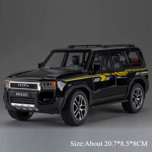 1:24 Prado LC250 LC80 Alloy Model Toy Diecast Metal Miniature Car Doors Opened Sound Light Pull Back Vehice Boys Birthday Gifts