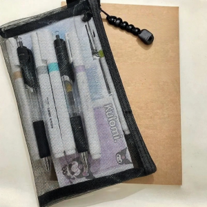 Transparent Mesh Pencil Case