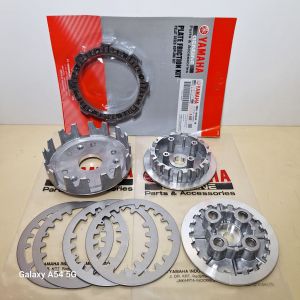 paket mangkok kopling aluminium fizr+rumah kopling kaki 4 set+plat gesek+kampas kopling jupiter z