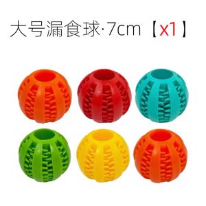 Pet Dog Toys Interactive Rubber Teeth Grinding Ball Fun Brain Teaser Food Dispensing Toy Watermelon Shaped Exert Energy Reliever