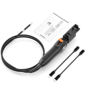 กล้องเอนโดสโคปแบบข้อต่อ 2 ทาง TYPE-C สไลด์ก้านสองทาง 360 ° 180 ° กล้องตรวจสอบท่อพวงมาลัยหมุนได้ Borescope สําหรับโทรศัพท์