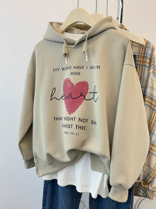 Fashionable Hoodie Jacket Womens Spring Autumn Casual Comfortable Cotton Long Sleeve Print Drawstring Hooded Sweatshirt