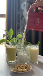 Máy xay nấu sữa hạt đa năng 5in1 nắp inox phiên bản mới Lazychef máy làm sữa hạt đa năng máy nấu cháo chậm làm sinh tố tiện lợi và tự động