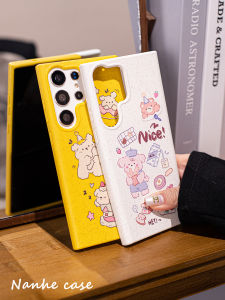 Mist Texture Cute Phone Case for Samsung S25 Ultra S23U Note20 S24 Edge 22S10 21FE Protective Cover Soft Korean Style Cartoon