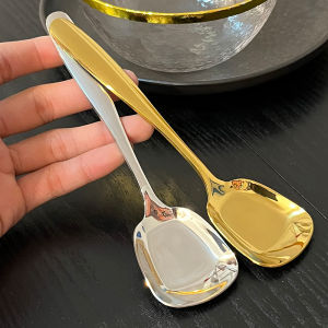 304 Stainless Steel Thickened For Home Spoon Exquisite Large Spoon for Eating Good-looking Kids Dessert Watermelon Spoon