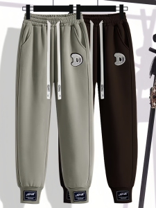 Womens Pure Cotton Casual Sports Sweatpants Spring Autumn New Style Slimming Loose Versatile Small Size Cuffed Harem Long Trousers