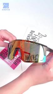 2PCS Korean Style Fashionable Large Frame Sunglasses Windproof Riding Glasses Reflective Sports Goggles Ski Goggles