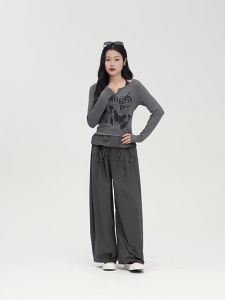 SANFU | Butterfly Bow Fake Two-Piece Wide Leg Trousers