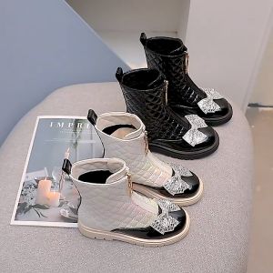 Sepatu High Boots Anak Perempuan Pita Boot Import Murah Usia 7-12 Tahun (ZH-SS183)