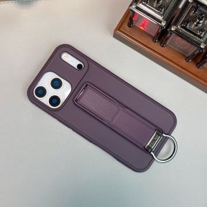 Luxury Portable Metal Finger Ring Kickstand Phone Case For iPhone 17 Air 16 15 14 Plus 13 Pro Max Silicone Shockproof Bcak Cover