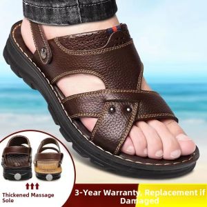 Wear-Resistant Summer Mens Sandals Anti-Slip Soft Bottom Thick Bottom Casual Slippers Beach Shoes Comfortable Breathable