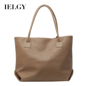 Ielgy phiên bản Hàn Quốc Túi Túi Tote Đi làm sức chứa lớn thời trang thích hợp hoa văn dập nổi một vai làm việc đơn giản mang theo tay