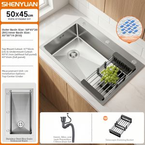 SHENYUAN | Single Basin 304 Stainless Steel Sink
