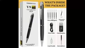 กล้องปากกาแบบพกพา 1080p HD 2.0MP กล้องไมโคร เสียงวิดีโอเสียง DV