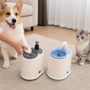 Teekland Electric Dog Paw Cleaner and Massager Portable USB Rechargeable Paw Washing Cup Automatic Foot Cleaning Machine for Small Dogs