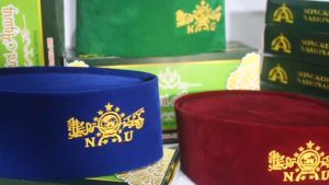 Peci Songkok Pria Anak Dewasa Terbaru Motif Logo Nu Warna Merah Maroon Biru Hijau Kekinian Tinggi 9 Murah Berkualitas