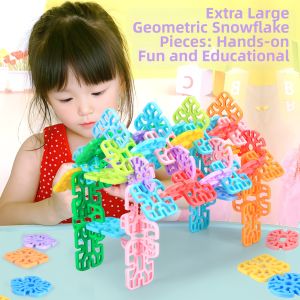 BEISHU | Large Thick 3D Snowflake Building Blocks Intellectual Toy