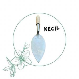 Cetok Semen Poles Gagang Kayu Perkakas Tukang Ukuran Kecil dan Besar