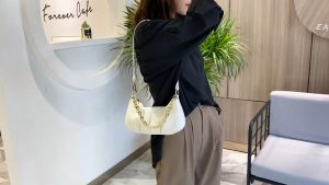 AM888 ใหม่ กระเป๋าแฟชั่น สะพายไหล่ สายโซ่คล้อง ขนาดเล็ก สีพาลเทล