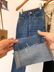 Beautified กางเกงยีนส์เอวสูง เนื้อผ้ายืด สวมใส่สบาย เมทร์ง่าย เหมาะสำหรับทุกโอกาส#6638#6639