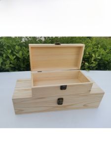 Wooden Box Storage Box Customized Rectangular Gift Solid Wood Flip Packaging Certificate Storage DIY Wooden Box Covered